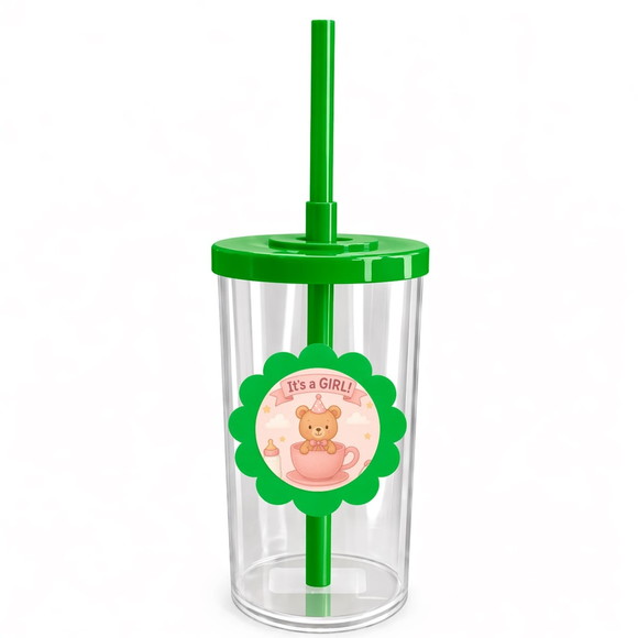 Copo Short Drink Flor Personalizado Chá de Bebê Menina - Imagem 4