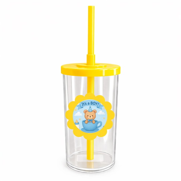 Copo Short Drink Flor Personalizado Chá de Bebê Menino - Imagem 5