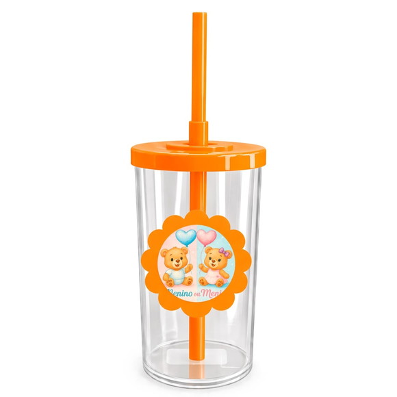 Copo Short Drink Flor Personalizado Chá de Revelação - Imagem 3