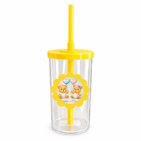 Copo Short Drink Flor Personalizado Chá de Revelação - Imagem 5