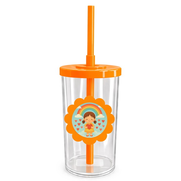 Copo Short Drink Flor Personalizado Chuva de Amor - Imagem 3