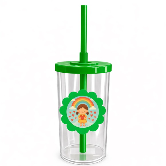 Copo Short Drink Flor Personalizado Chuva de Amor - Imagem 4