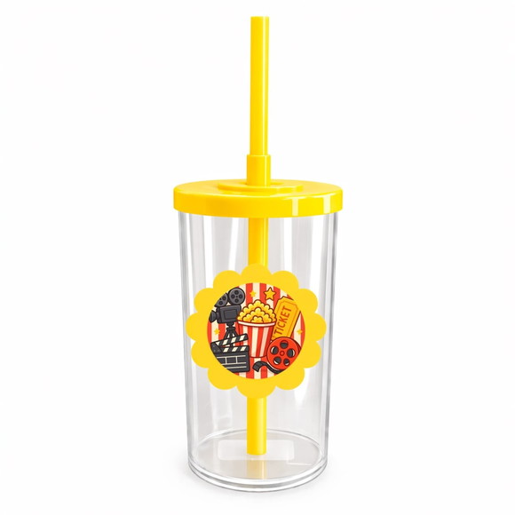 Copo Short Drink Flor Personalizado Cinema - Imagem 5