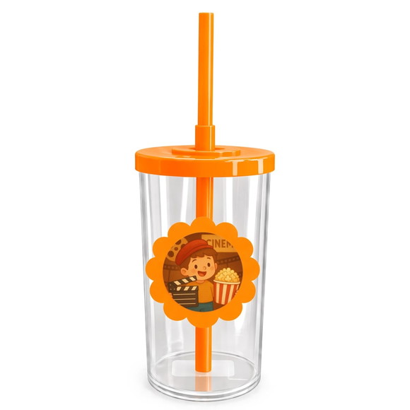 Copo Short Drink Flor Personalizado Cinema Antigo - Imagem 3
