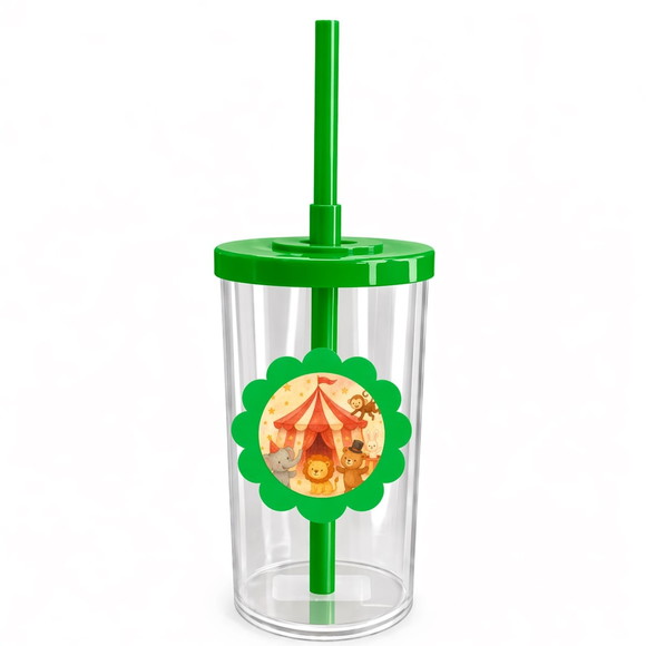 Copo Short Drink Flor Personalizado Circo Aquarela - Imagem 4