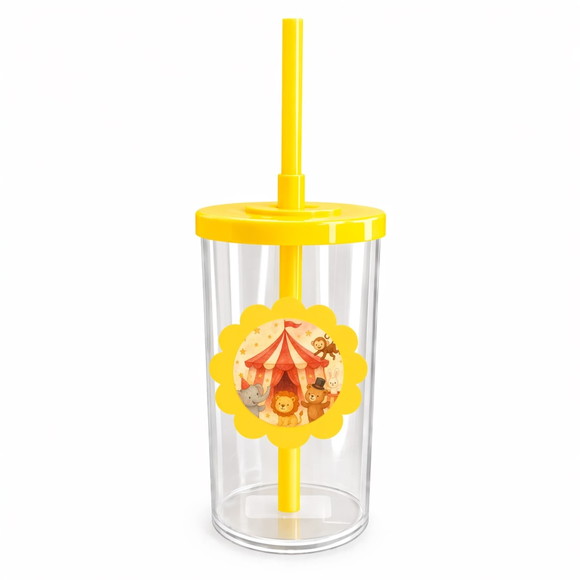 Copo Short Drink Flor Personalizado Circo Aquarela - Imagem 5