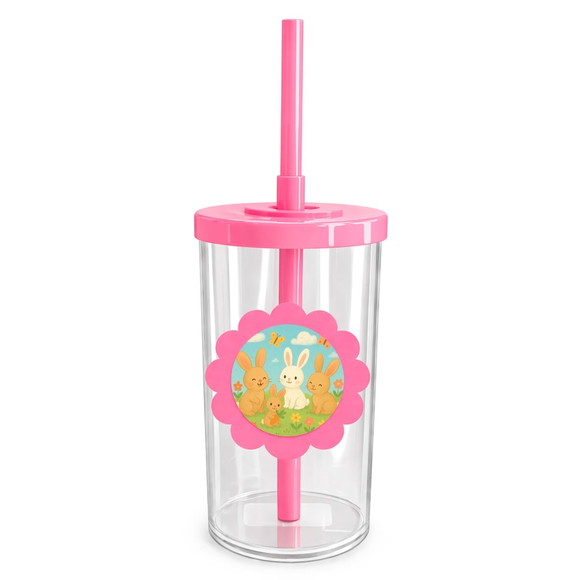 Copo Short Drink Flor Personalizado Coelhinhos