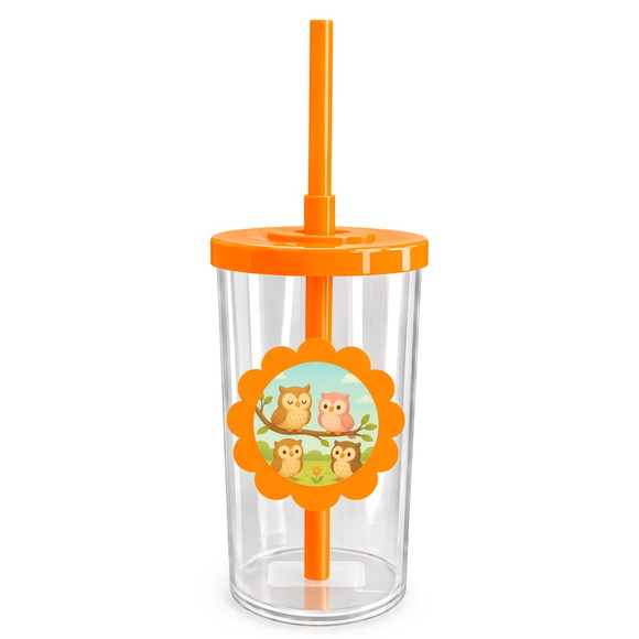 Copo Short Drink Flor Personalizado Corujinhas - Imagem 3