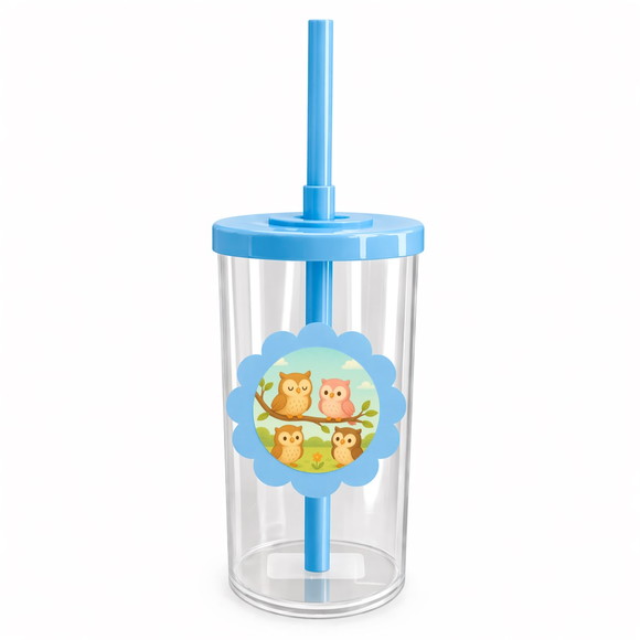 Copo Short Drink Flor Personalizado Corujinhas - Imagem 2