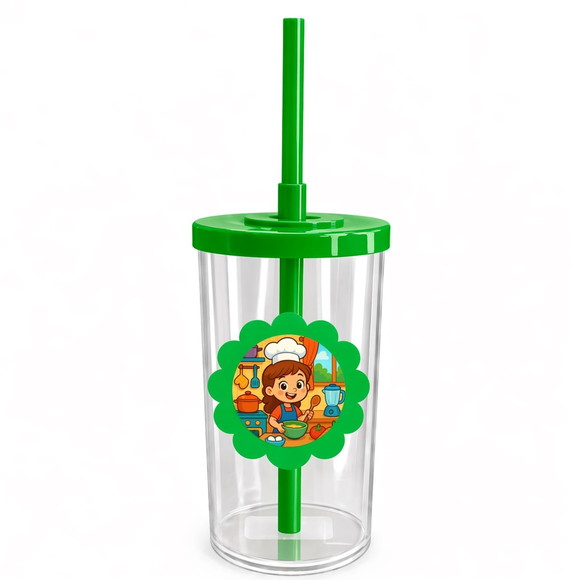 Copo Short Drink Flor Personalizado Cozinha Kids - Imagem 4