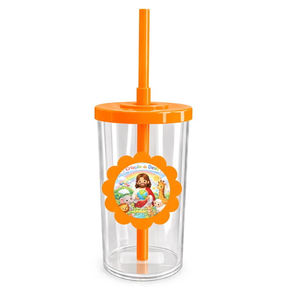 Copo Short Drink Flor Personalizado Criação de Deus - Imagem 3