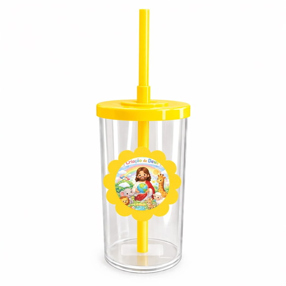 Copo Short Drink Flor Personalizado Criação de Deus - Imagem 5