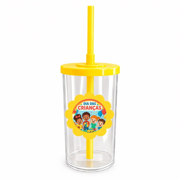 Copo Short Drink Flor Personalizado Dia das Crianças - Imagem 5