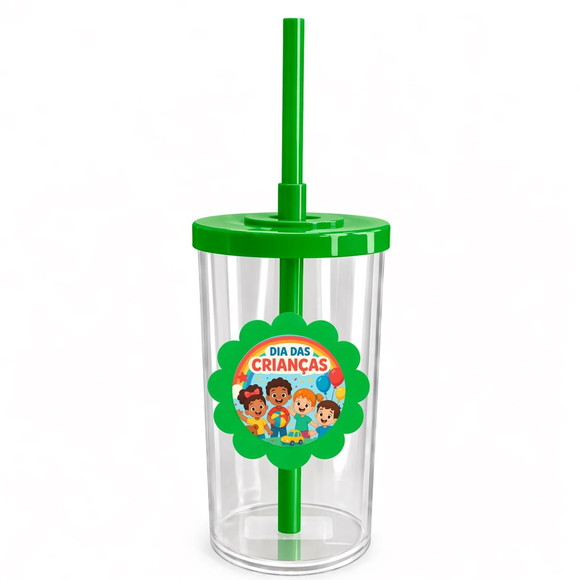 Copo Short Drink Flor Personalizado Dia das Crianças - Imagem 4