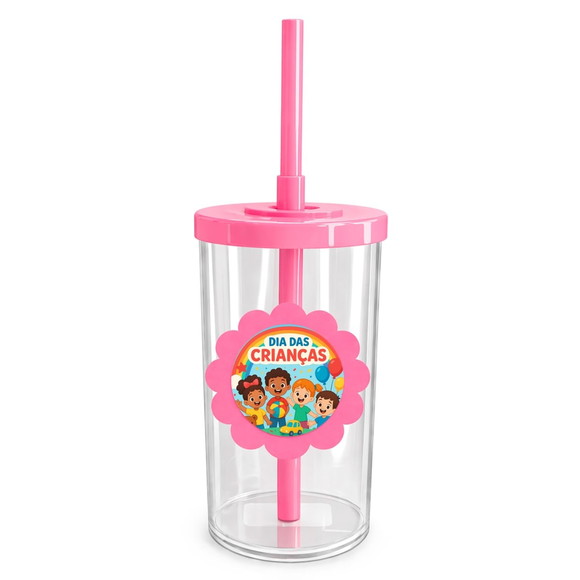 Copo Short Drink Flor Personalizado Dia das Crianças
