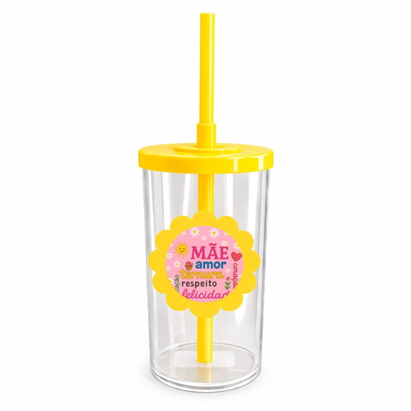 Copo Short Drink Flor Personalizado Dia das Mães - Imagem 5