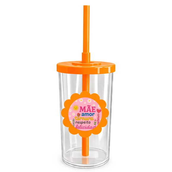 Copo Short Drink Flor Personalizado Dia das Mães - Imagem 3