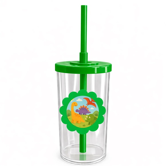 Copo Short Drink Flor Personalizado Dinossauros - Imagem 4