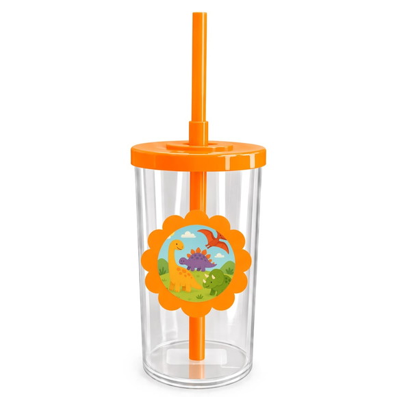 Copo Short Drink Flor Personalizado Dinossauros - Imagem 3