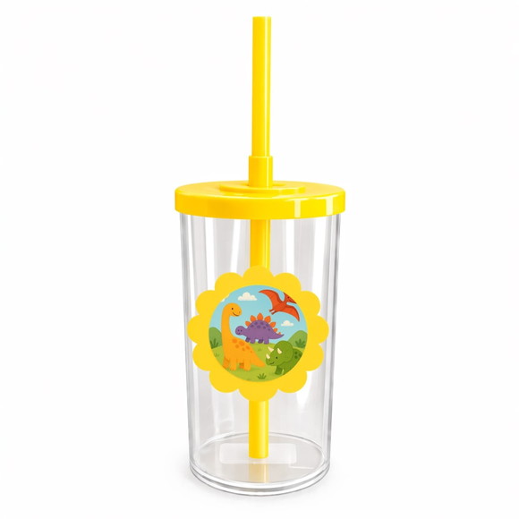 Copo Short Drink Flor Personalizado Dinossauros - Imagem 5