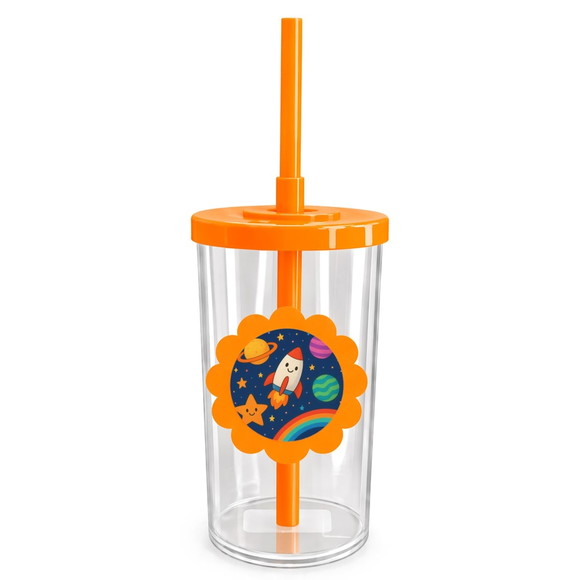 Copo Short Drink Flor Personalizado Espaço Colorido - Imagem 3