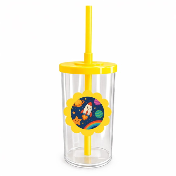 Copo Short Drink Flor Personalizado Espaço Colorido - Imagem 5