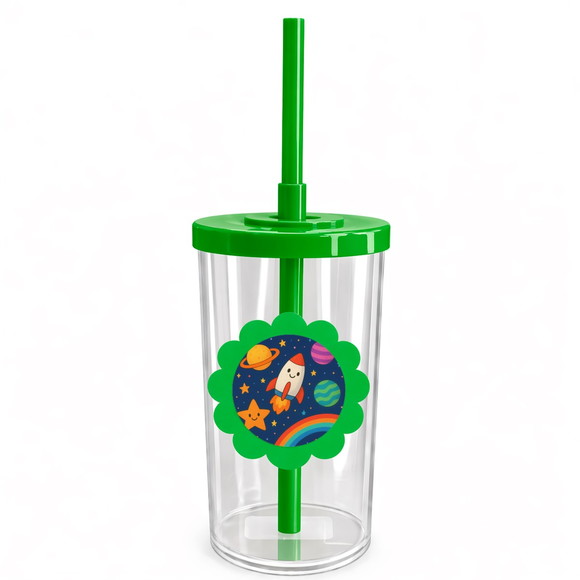 Copo Short Drink Flor Personalizado Espaço Colorido - Imagem 4