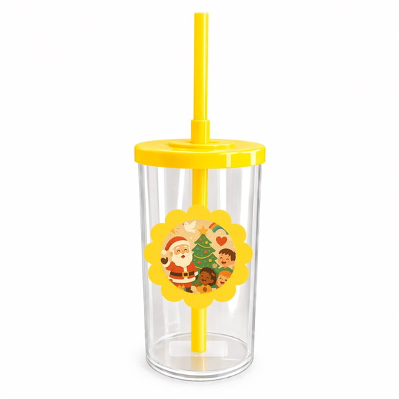Copo Short Drink Flor Personalizado Feliz Natal - Imagem 5