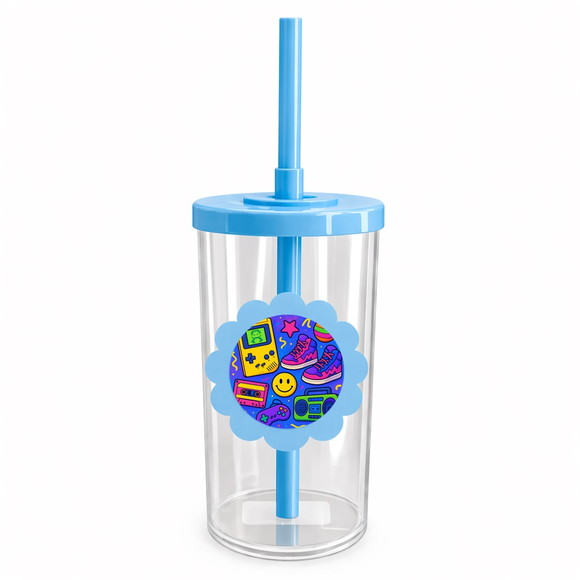 Copo Short Drink Flor Personalizado Festa Anos 90 - Imagem 2