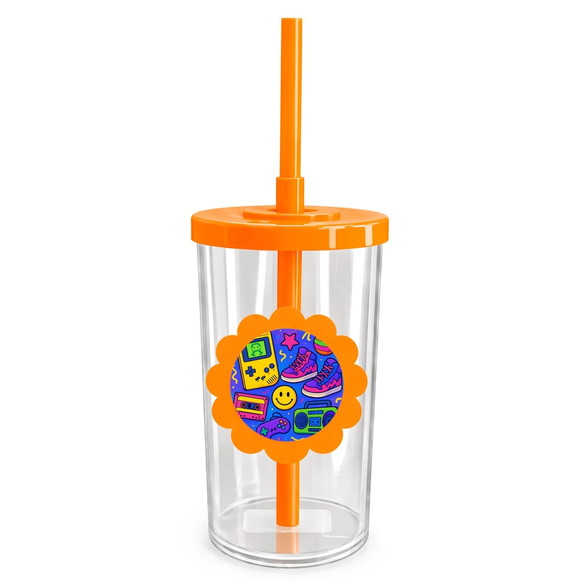 Copo Short Drink Flor Personalizado Festa Anos 90 - Imagem 3
