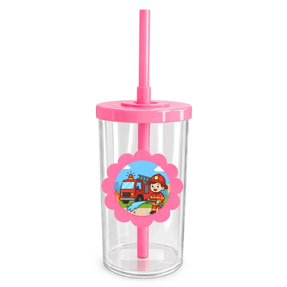Copo Short Drink Flor Personalizado Festa Bombeiros