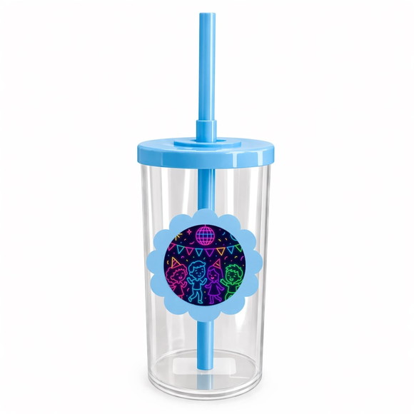 Copo Short Drink Flor Personalizado Festa Neon - Imagem 2