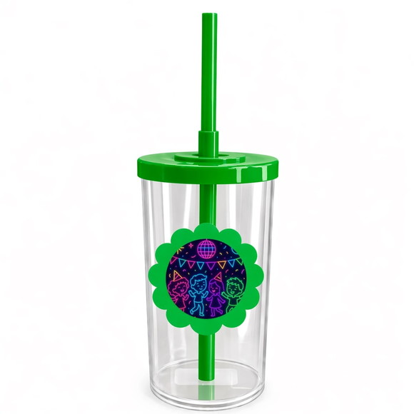 Copo Short Drink Flor Personalizado Festa Neon - Imagem 4