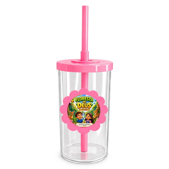 Copo Short Drink Flor Personalizado Floresta de Deus