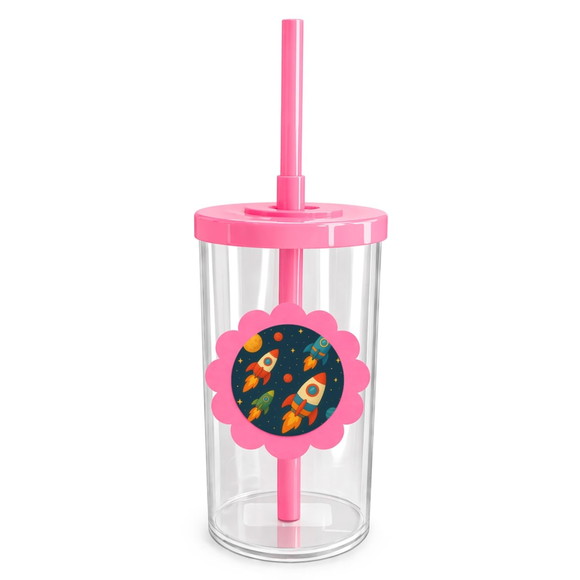 Copo Short Drink Flor Personalizado Foguetes