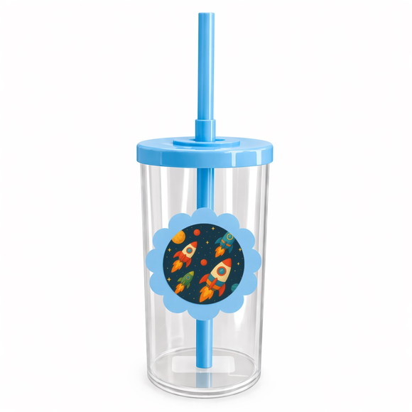 Copo Short Drink Flor Personalizado Foguetes - Imagem 2