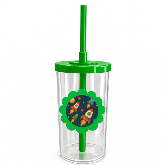 Copo Short Drink Flor Personalizado Foguetes - Imagem 4