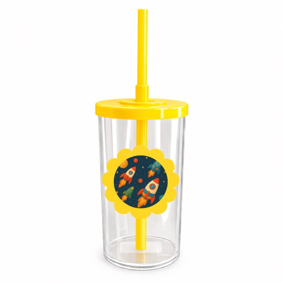 Copo Short Drink Flor Personalizado Foguetes - Imagem 5