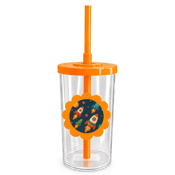 Copo Short Drink Flor Personalizado Foguetes - Imagem 3