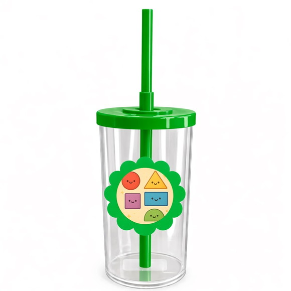 Copo Short Drink Flor Personalizado Formas Geométricas - Imagem 4