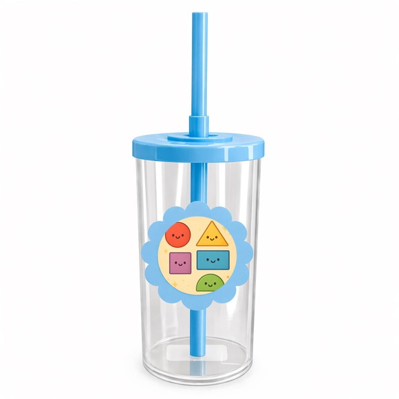 Copo Short Drink Flor Personalizado Formas Geométricas - Imagem 2