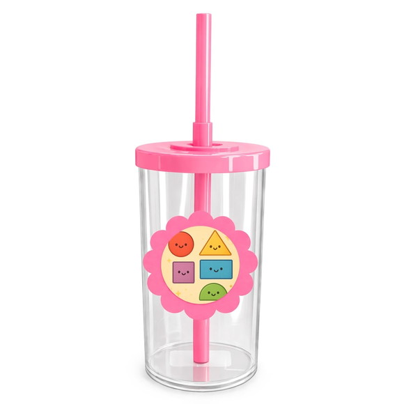 Copo Short Drink Flor Personalizado Formas Geométricas