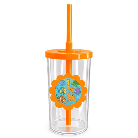 Copo Short Drink Flor Personalizado Fundo do Mar - Imagem 3