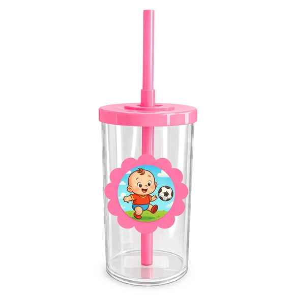 Copo Short Drink Flor Personalizado Futebol Baby
