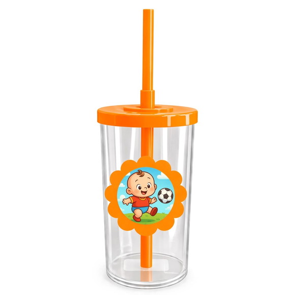 Copo Short Drink Flor Personalizado Futebol Baby - Imagem 3