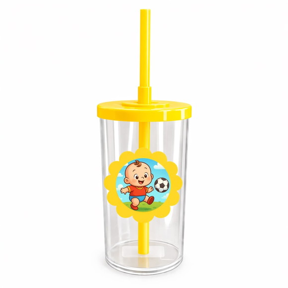 Copo Short Drink Flor Personalizado Futebol Baby - Imagem 5