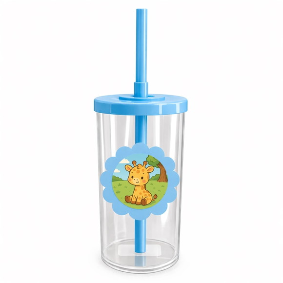 Copo Short Drink Flor Personalizado Girafinha Baby - Imagem 2