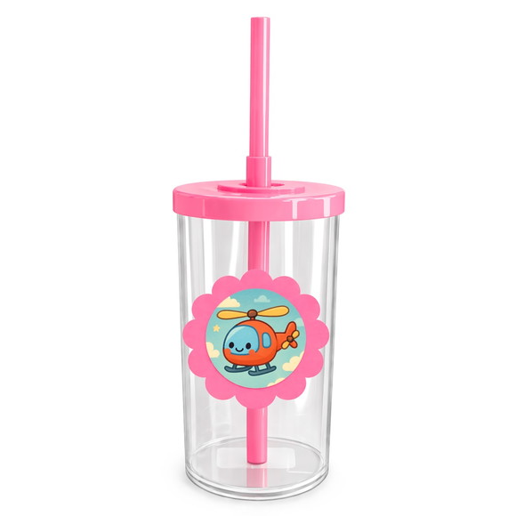 Copo Short Drink Flor Personalizado Helicóptero