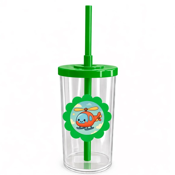 Copo Short Drink Flor Personalizado Helicóptero - Imagem 4