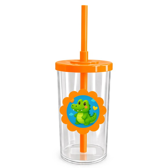Copo Short Drink Flor Personalizado Jacaré Baby - Imagem 3